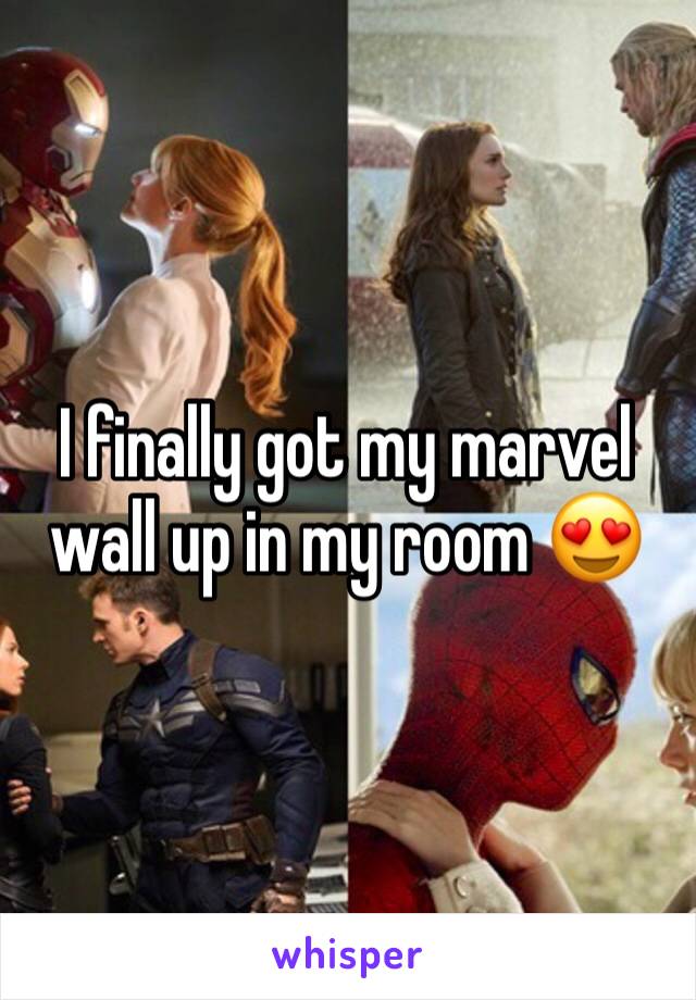 I finally got my marvel wall up in my room 😍