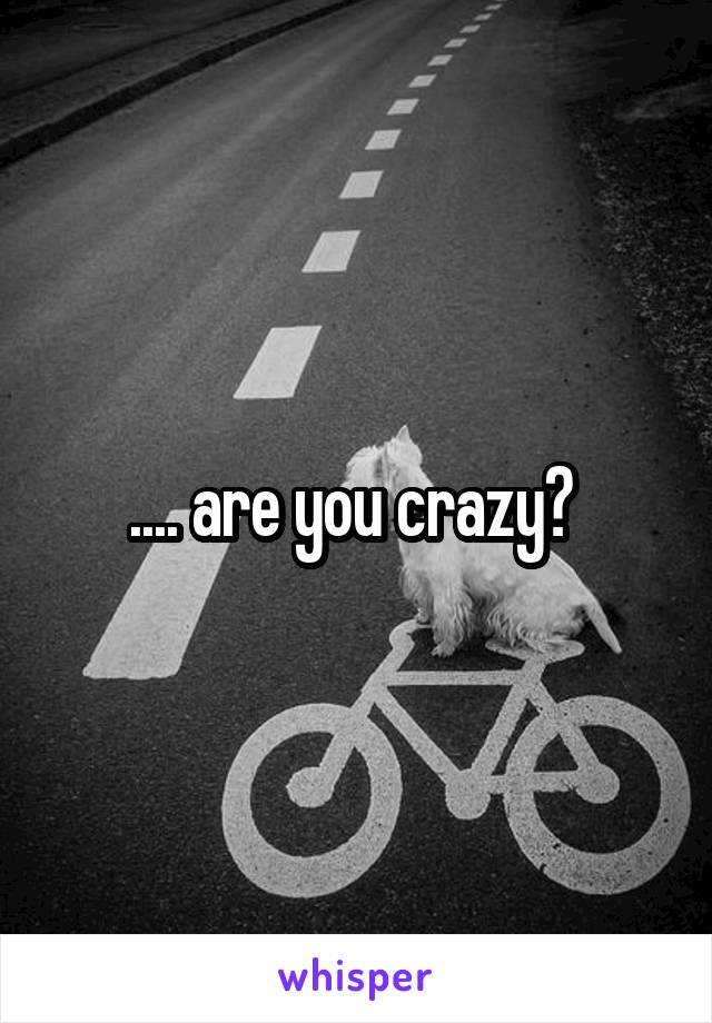 .... are you crazy? 