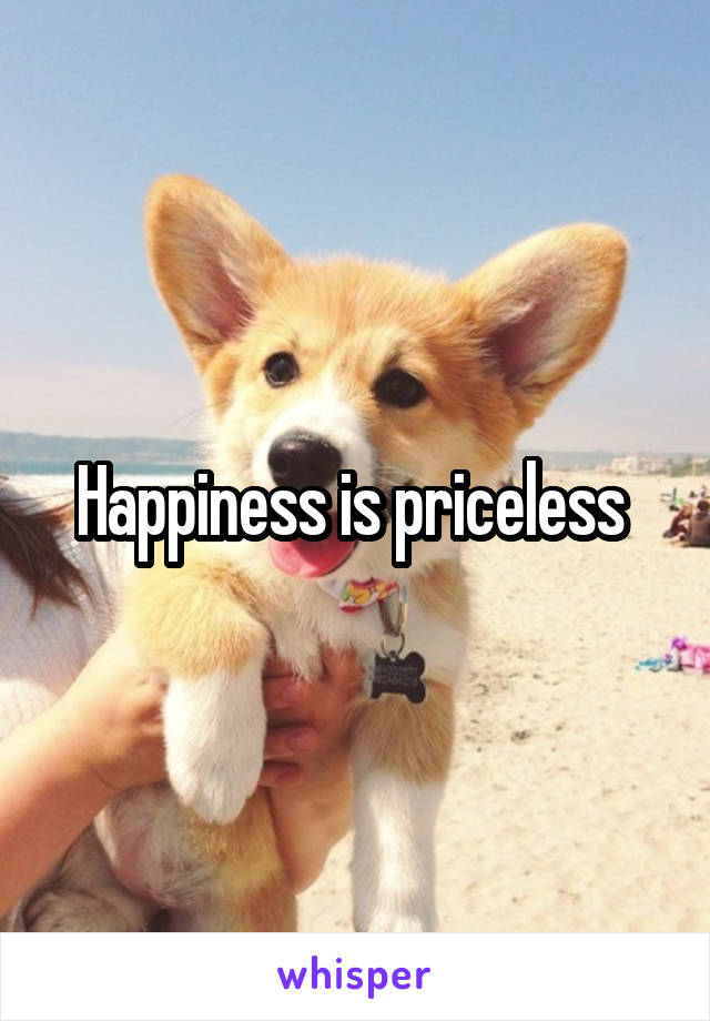 Happiness is priceless 