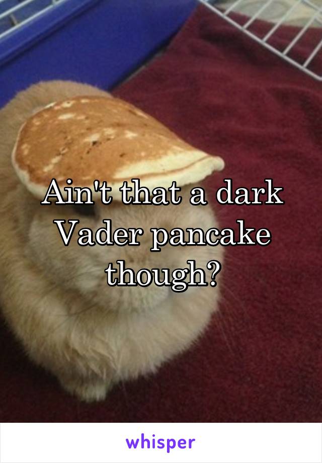 Ain't that a dark Vader pancake though?