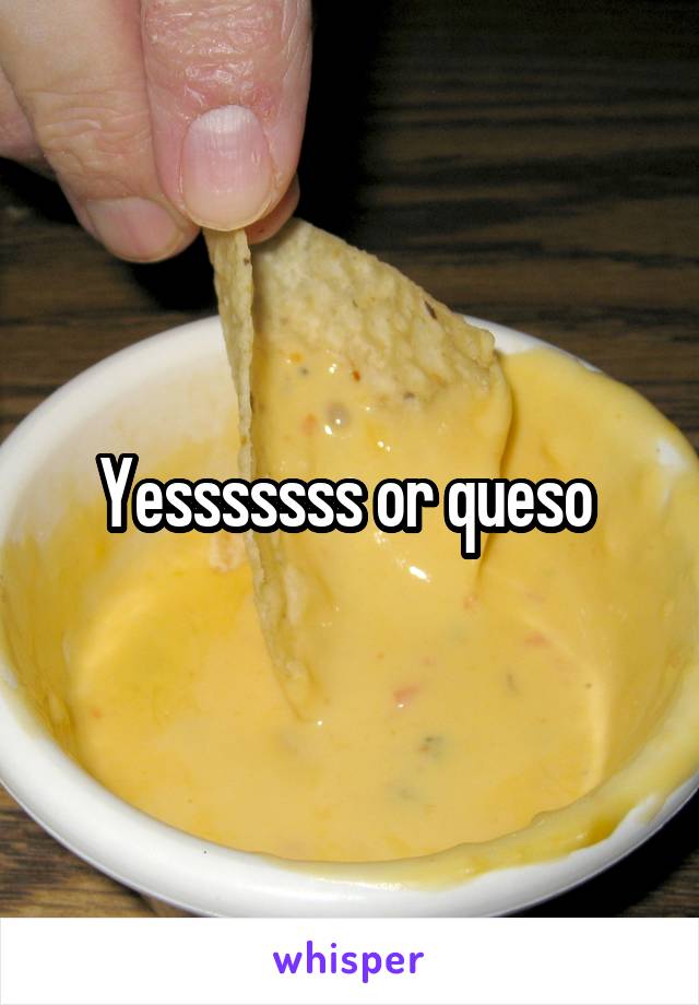 Yesssssss or queso 