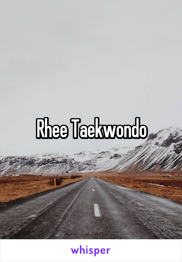 Rhee Taekwondo