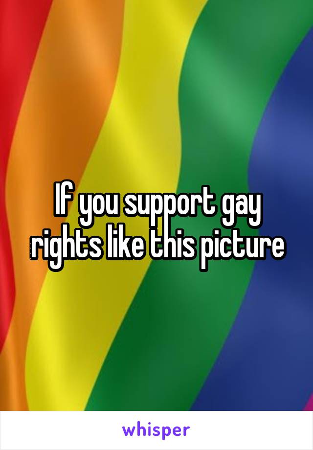 If you support gay rights like this picture