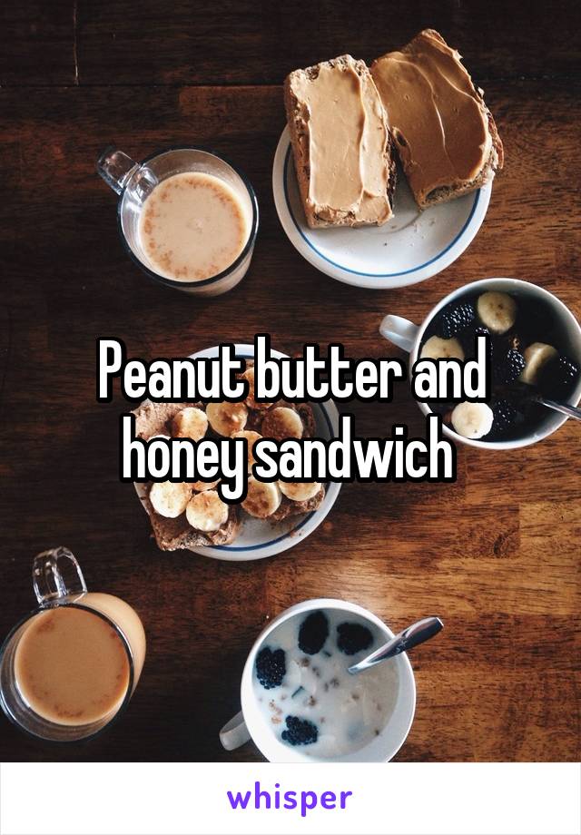 Peanut butter and honey sandwich 