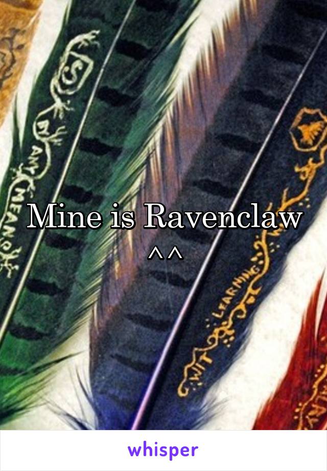 Mine is Ravenclaw ^^