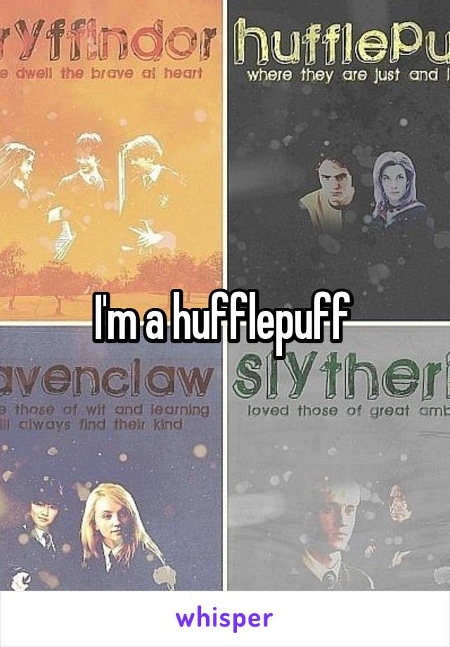 I'm a hufflepuff 