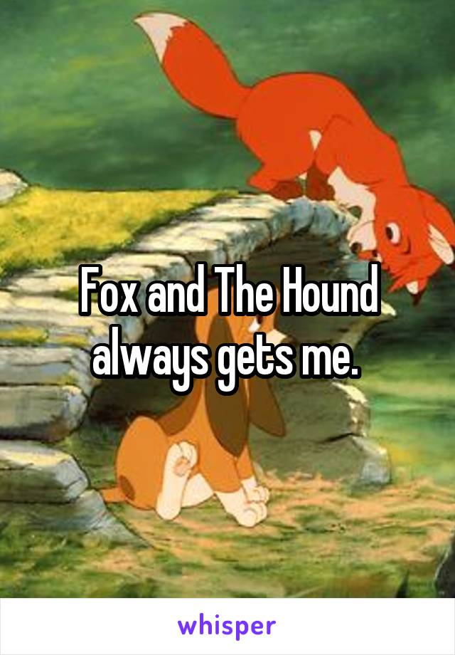 Fox and The Hound always gets me. 