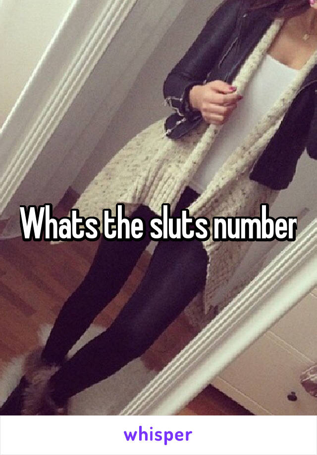 Whats the sluts number