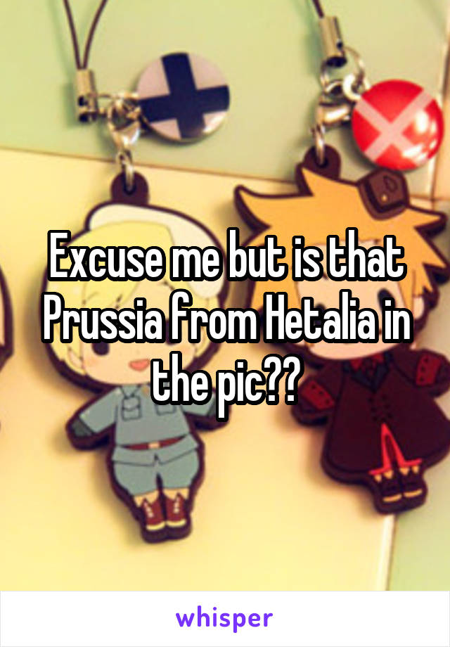 Excuse me but is that Prussia from Hetalia in the pic??
