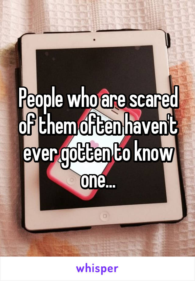 People who are scared of them often haven't ever gotten to know one...