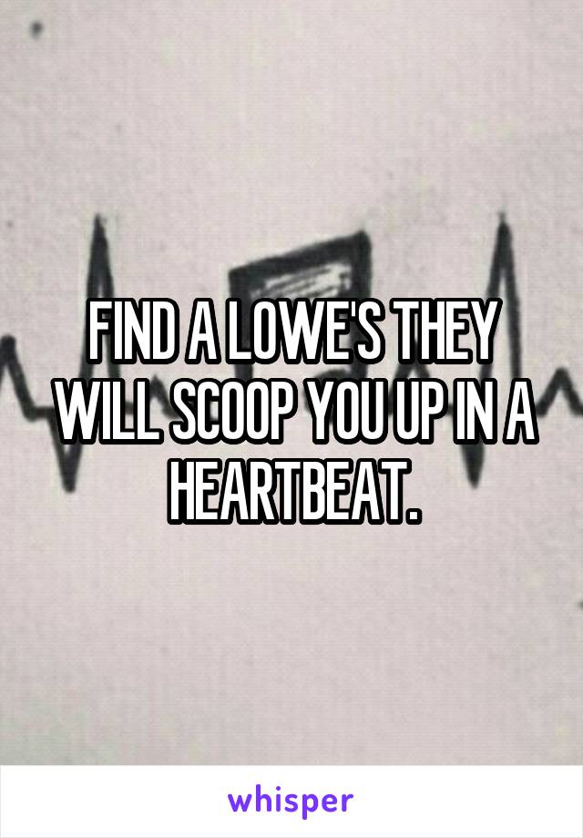 FIND A LOWE'S THEY WILL SCOOP YOU UP IN A HEARTBEAT.