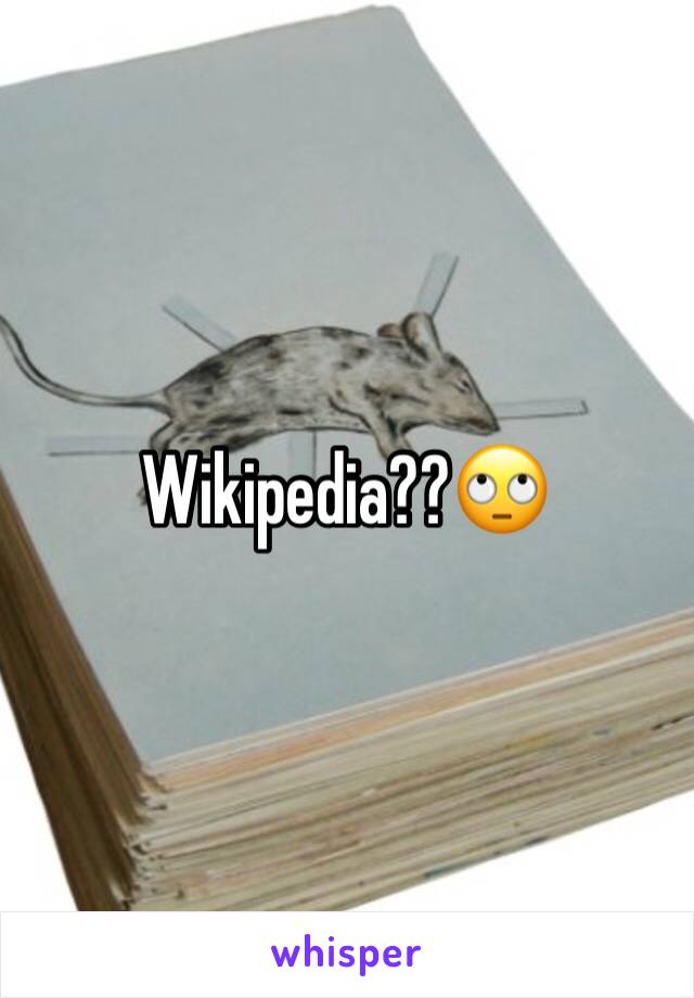 Wikipedia??🙄