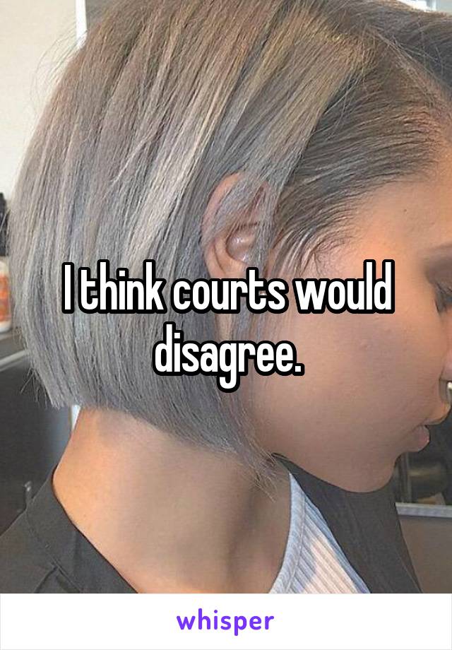 I think courts would disagree.