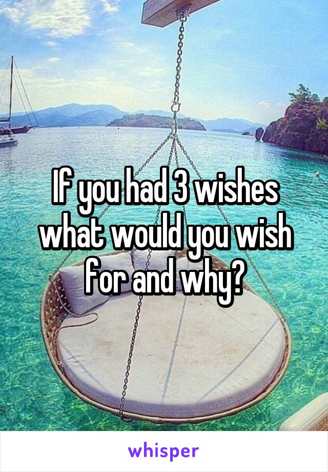 If You Had 3 Wishes What Would You Wish For And Why 0157