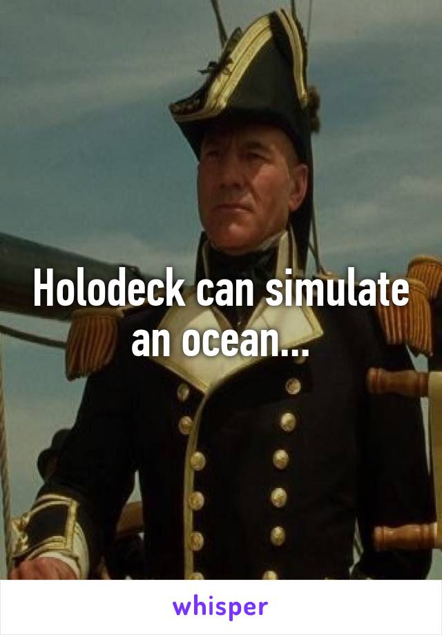 Holodeck can simulate an ocean...
