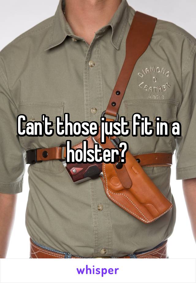 Can't those just fit in a holster? 