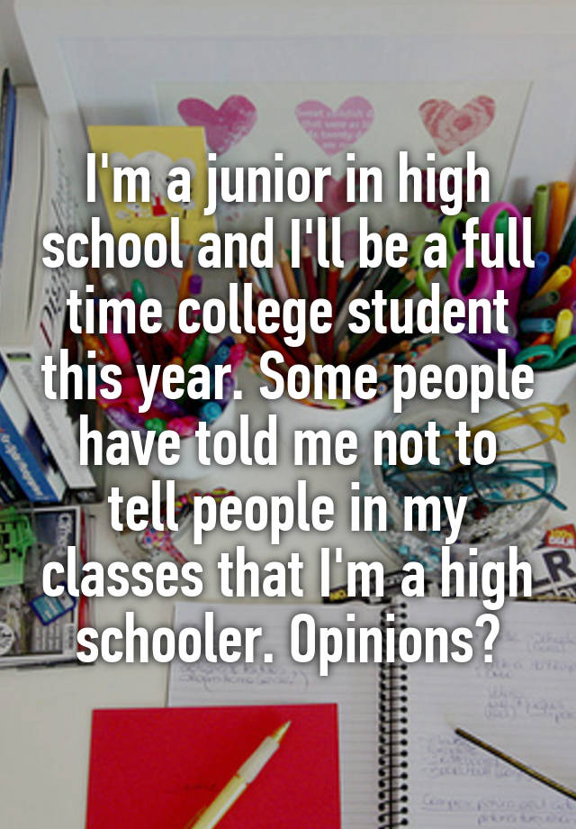 If I M A Junior What Year Did I Start High School