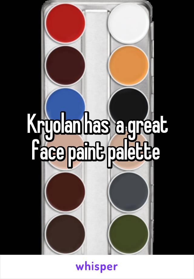 Kryolan has  a great face paint palette 