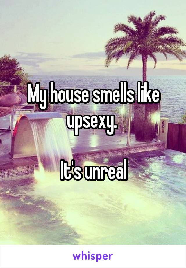 My house smells like upsexy. 

It's unreal