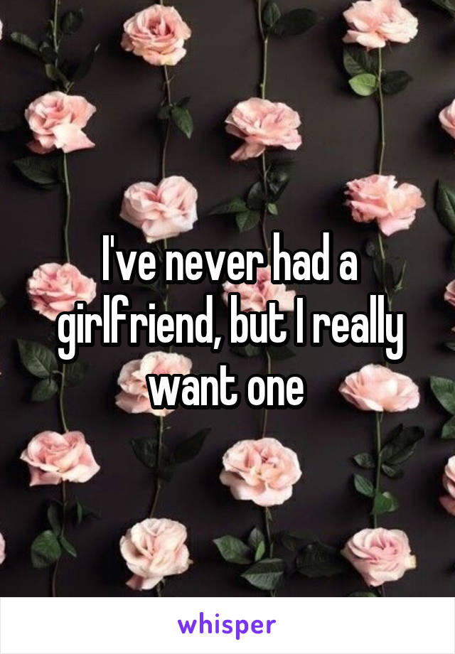 I've never had a girlfriend, but I really want one 