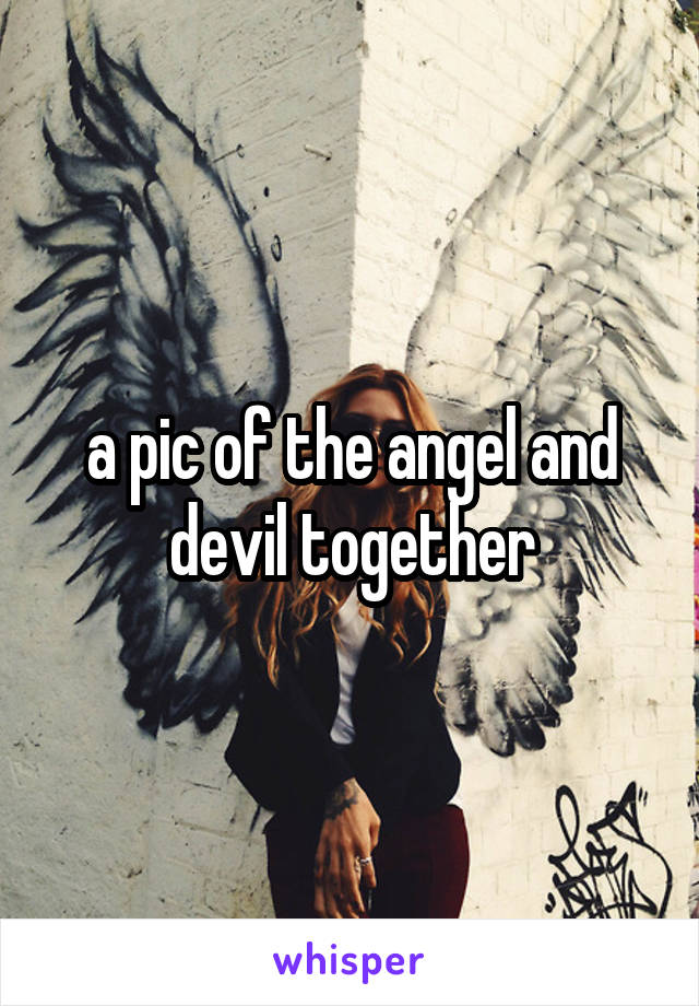 a pic of the angel and devil together