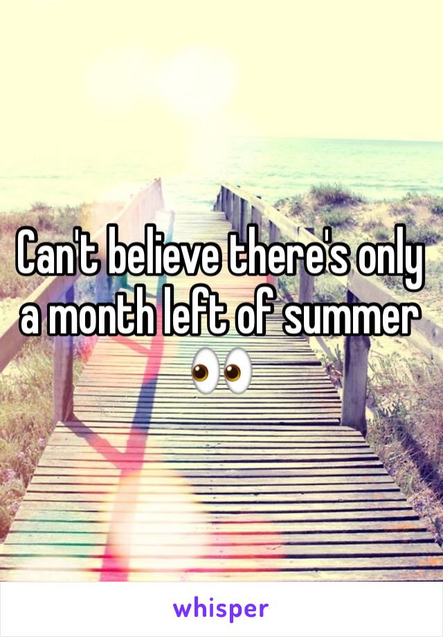 Can't believe there's only a month left of summer
👀