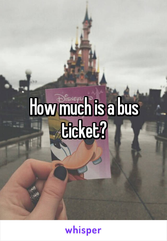 How much is a bus ticket?