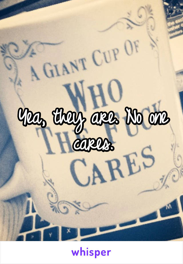 Yea, they are. No one cares.