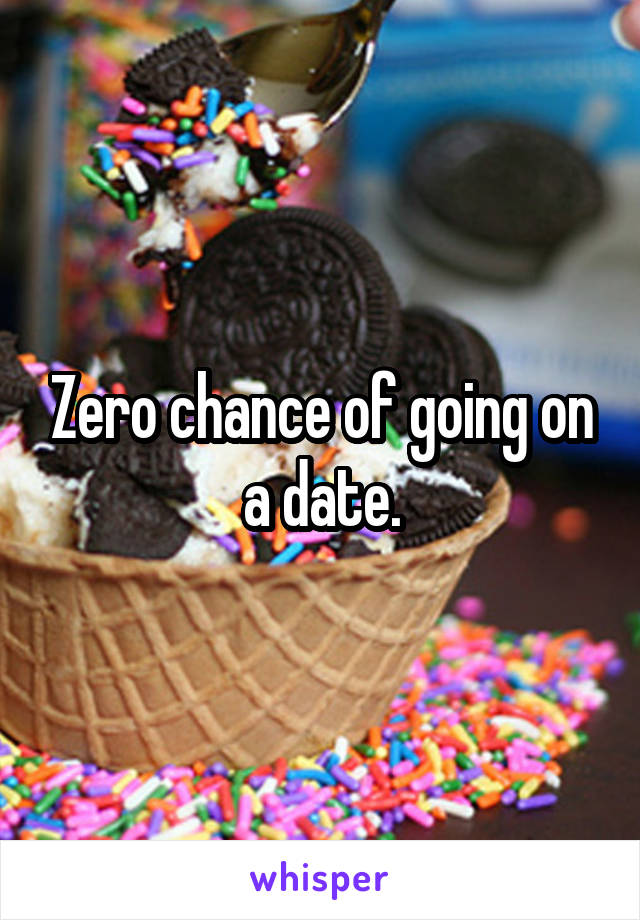 Zero chance of going on a date.