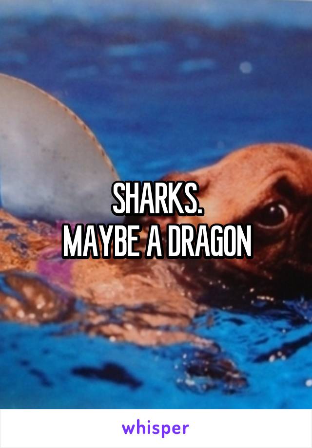 SHARKS.
MAYBE A DRAGON