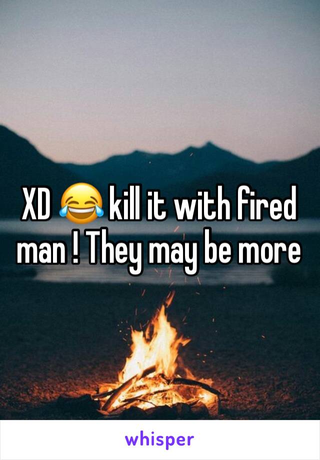 XD 😂 kill it with fired man ! They may be more 