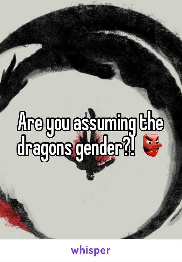 Are you assuming the dragons gender?! 👺