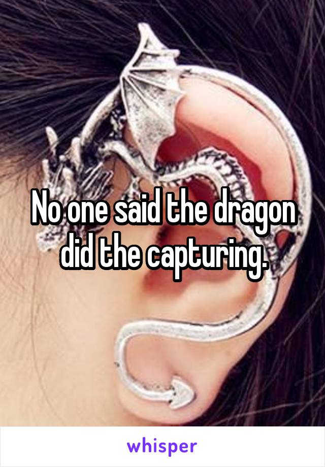 No one said the dragon did the capturing.