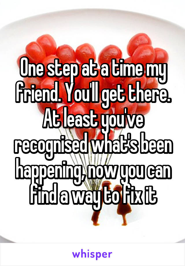 One step at a time my friend. You'll get there. At least you've recognised what's been happening, now you can find a way to fix it