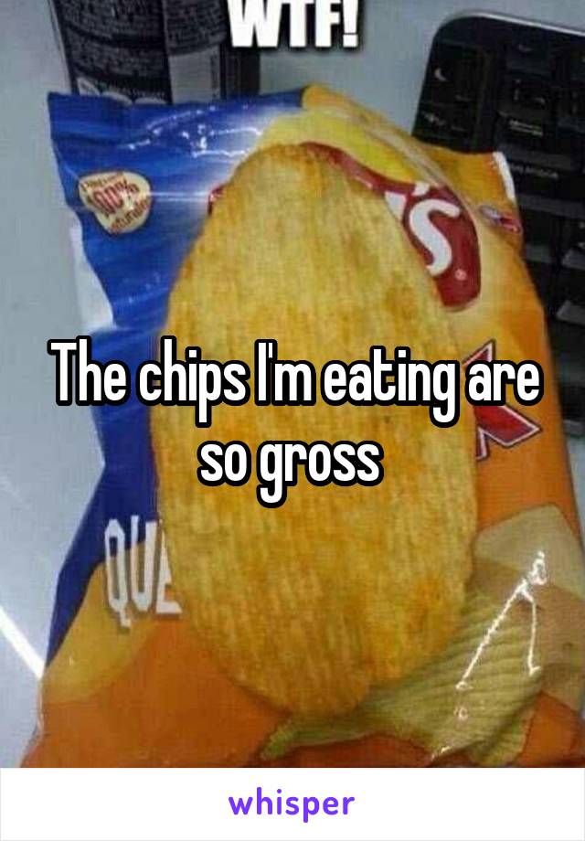 The chips I'm eating are so gross 