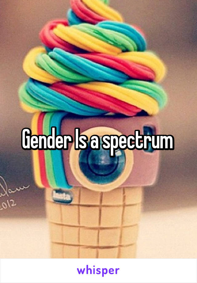 Gender Is a spectrum 
