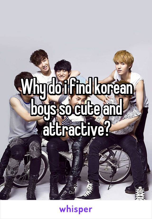 Why do i find korean boys so cute and attractive?