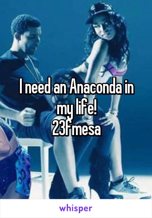 I need an Anaconda in my life!
23fmesa
