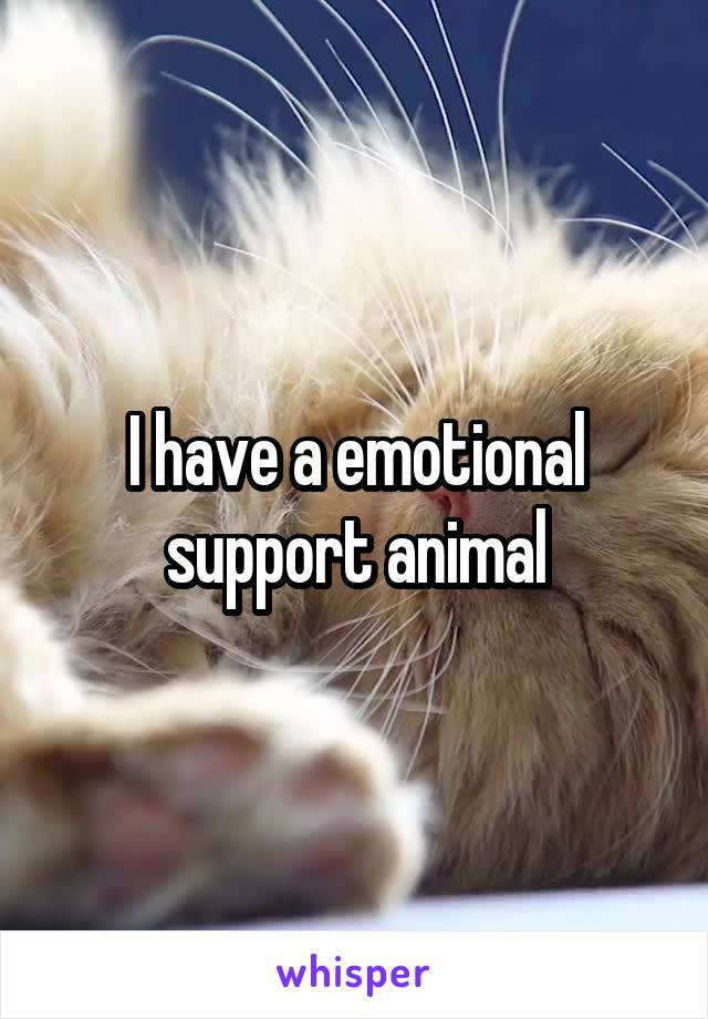I have a emotional support animal