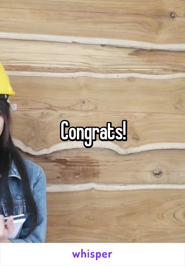 Congrats!