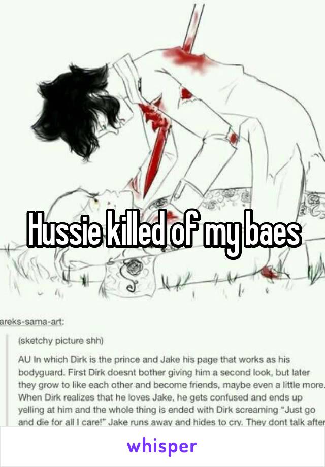 Hussie killed of my baes