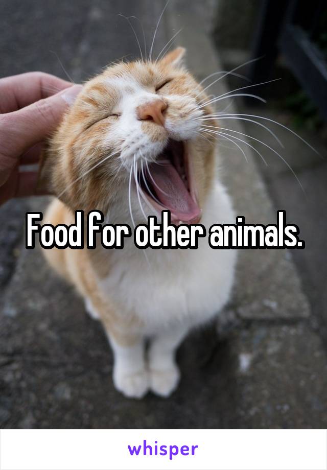 Food for other animals.