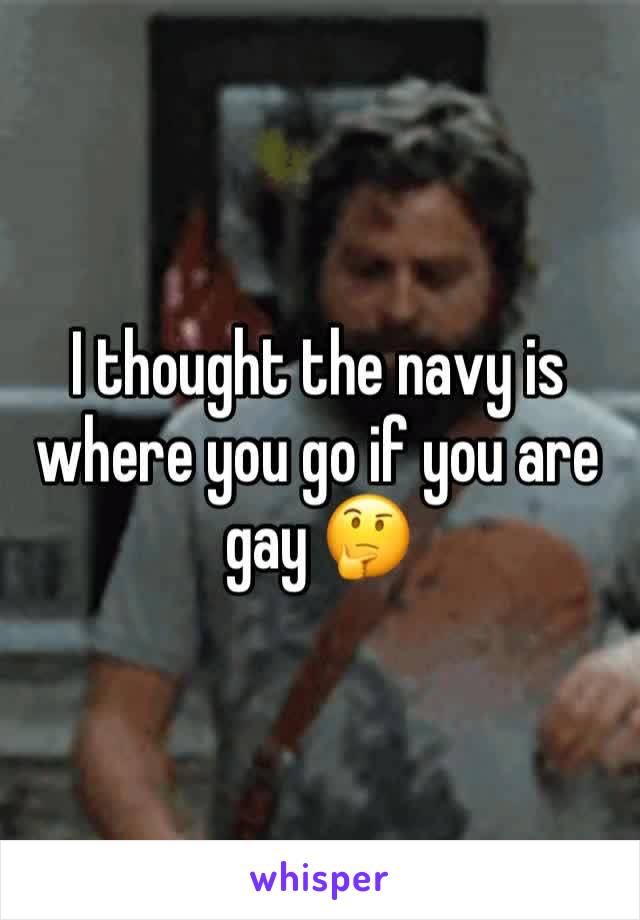 I thought the navy is where you go if you are gay 🤔