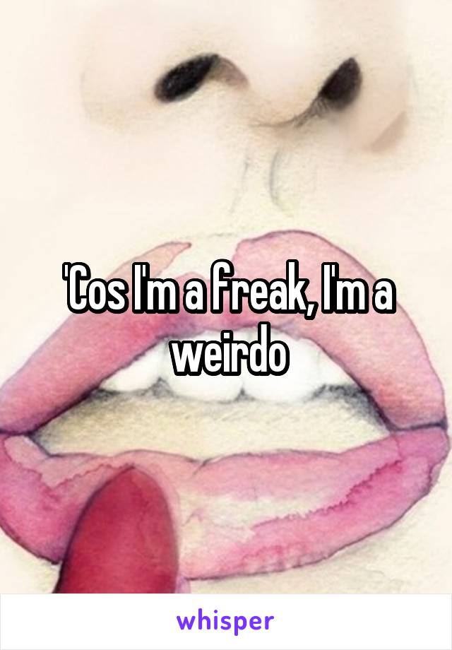 'Cos I'm a freak, I'm a weirdo