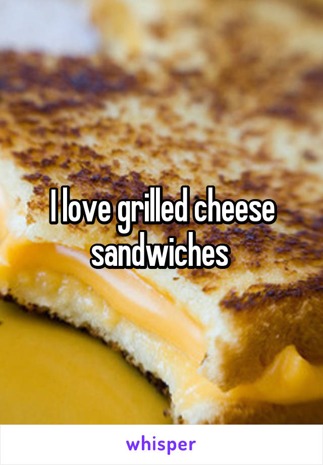 I love grilled cheese sandwiches 
