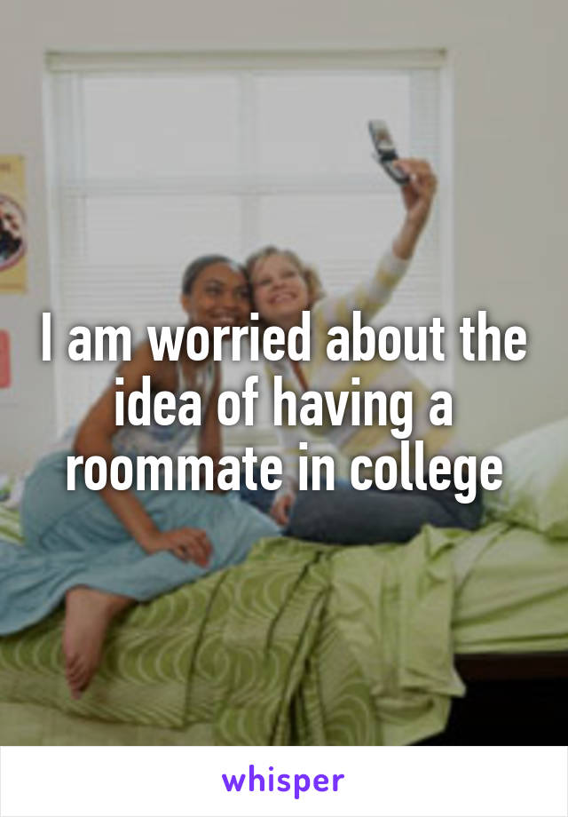 I am worried about the idea of having a roommate in college