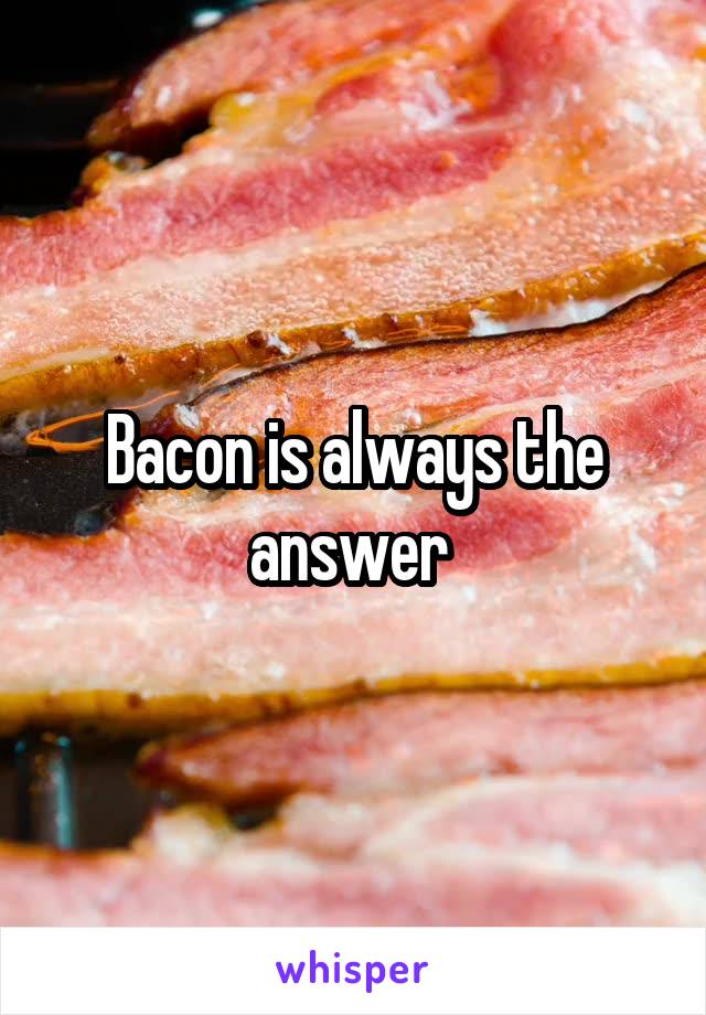 Bacon is always the answer 