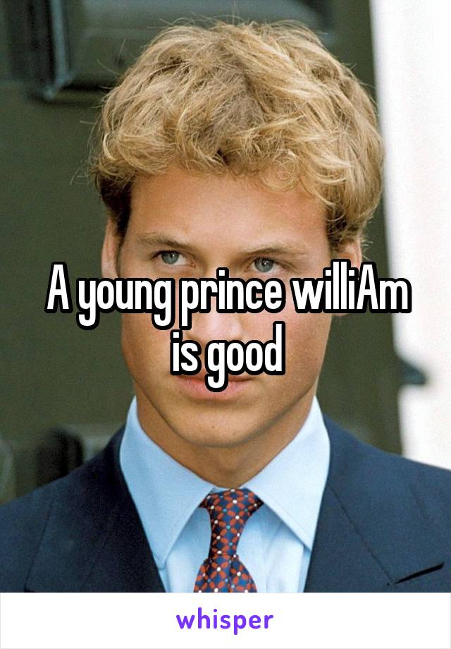 A young prince williAm is good