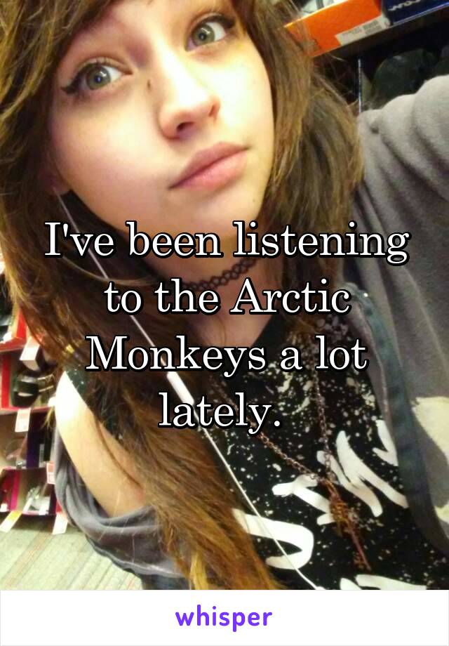 I've been listening to the Arctic Monkeys a lot lately. 