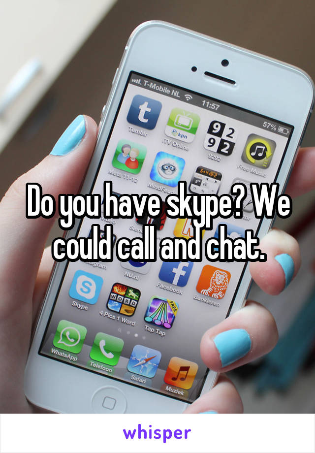 Do you have skype? We could call and chat.